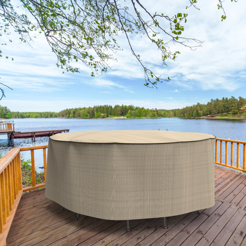 Arlmont & Co. Tanner Outdoor Round Patio Table & Chairs Set Cover